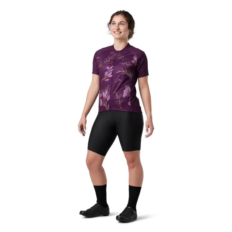 Pearl Izumi Classic Cycling Jersey - Womens - Dark Violet-Gold Wildflower 5