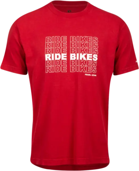 Pearl Izumi Cotton Graphic Tee Shirt - Ride Bikes - Cherry Red 1