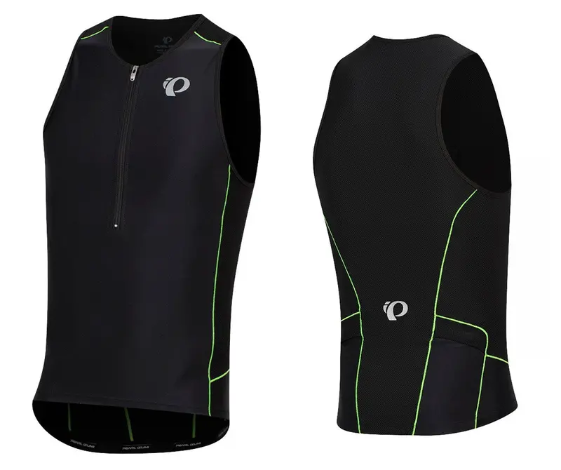 Pearl Izumi Elite Pursuit Tri Singlet - Black-Screaming Green 1