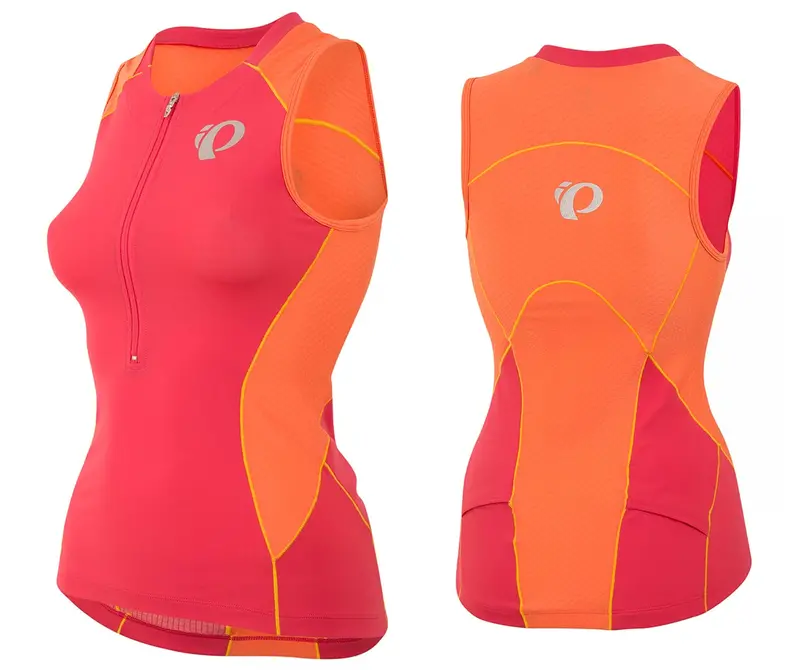 Pearl Izumi Elite Pursuit Tri Sleeveless Jersey - Womens - Rouge Red-Clementine 1
