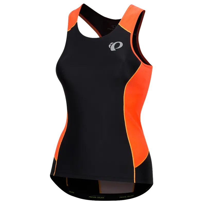 Pearl Izumi Elite Pursuit Tri Tank - Womens - Fiery Coral-Orange Pop Diffuse 1