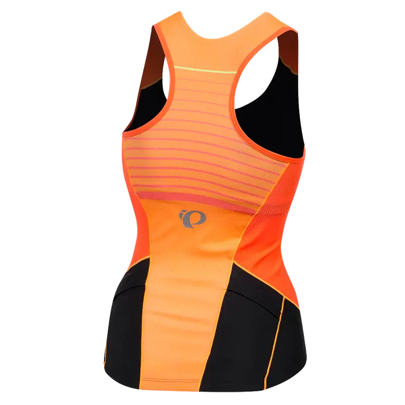 Pearl Izumi Elite Pursuit Tri Tank - Womens - Fiery Coral-Orange Pop Diffuse 2