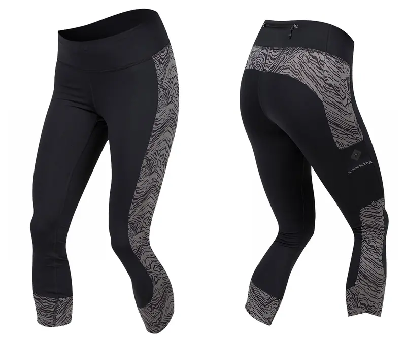Pearl Izumi Escape 3/4 Tight - Print - Womens - Black-Smoked Pearl Phyllite 1