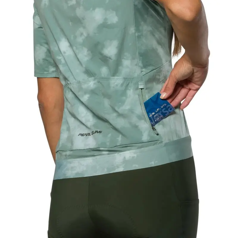 Pearl Izumi Expedition Short Sleeve Road Jersey - Womens - Green Bay Spectral 5