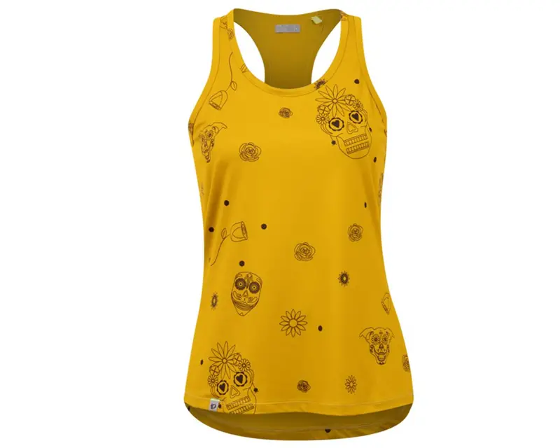 Pearl Izumi Midland Graphic Tank - Womens - Sugar Skulls - Flaxen 1