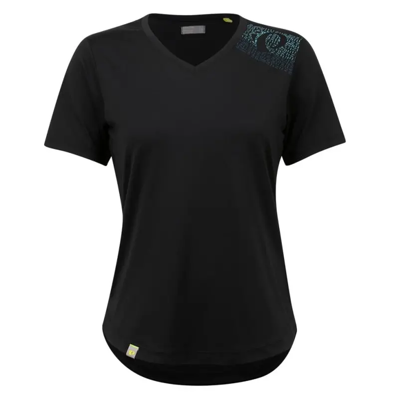 Pearl Izumi Midland Graphic Tee Shirt - Womens - Rainbow Logo - Black 1