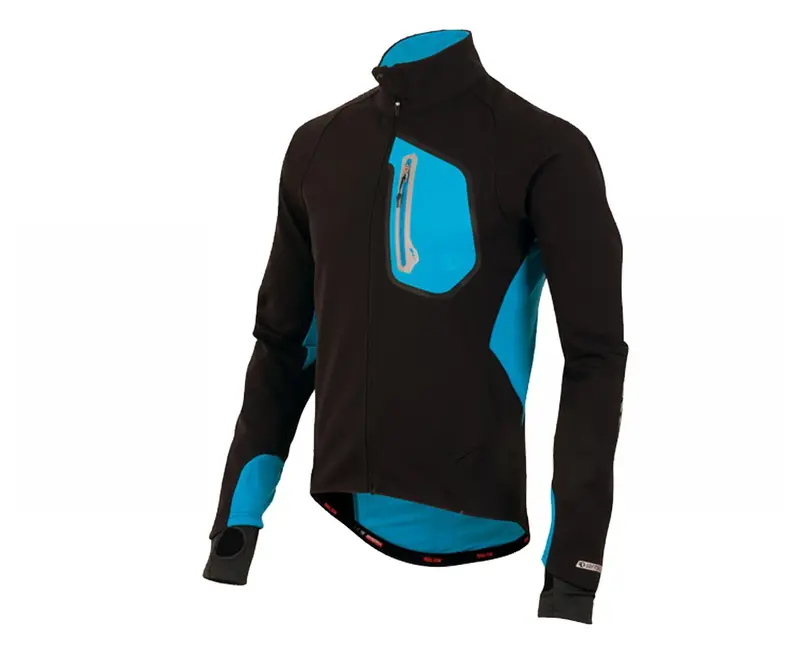 Pearl Izumi Pro Softshell 180 Cycling Jacket - Black-Electric Blue 1