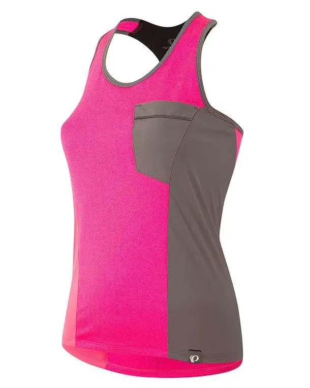 Pearl Izumi Select Escape Tank - Womens - Screaming Pink Herringbone 1