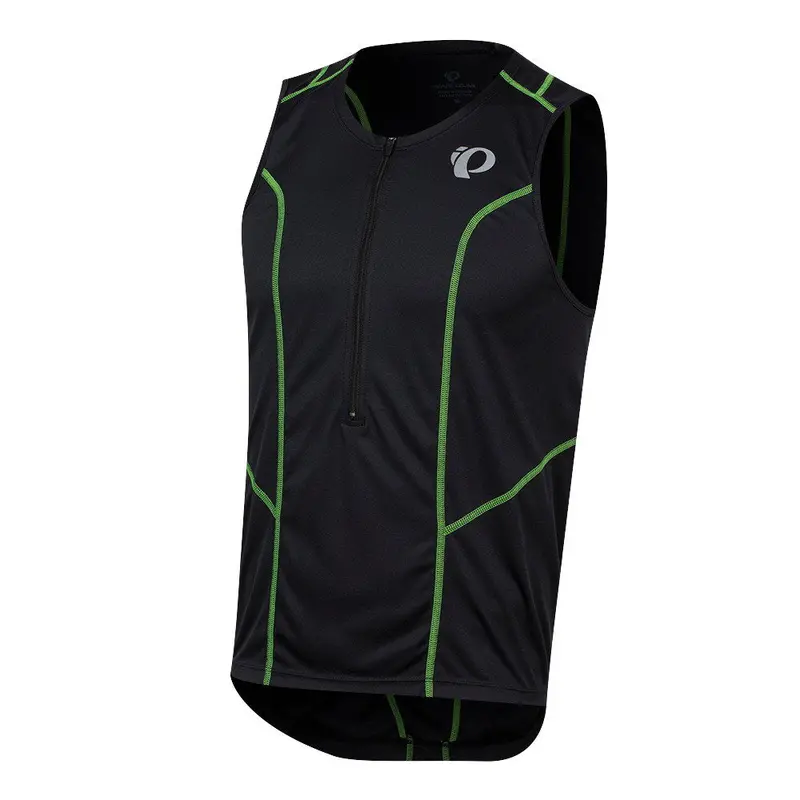 Pearl Izumi Select Pursuit Sleeveless Tri Jersey - Black-Screaming Green 1