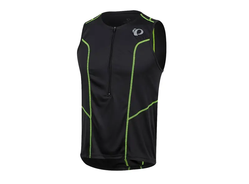Pearl Izumi Select Pursuit Tri Sleeveless Jersey - Black-Screaming Yellow 1