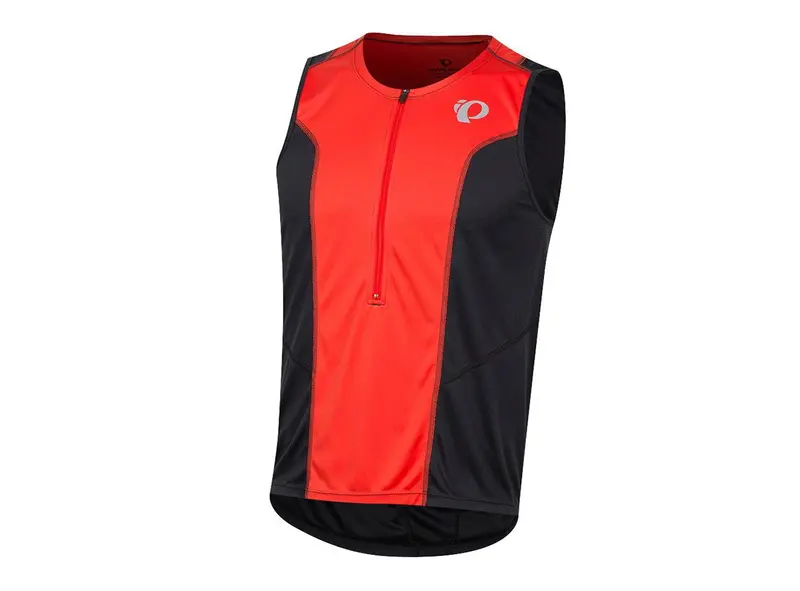 Pearl Izumi Select Pursuit Tri Sleeveless Jersey - Black-Torch Red 1