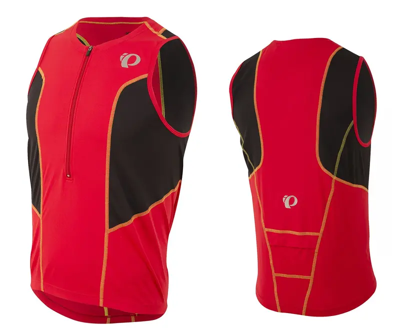 Pearl Izumi Select Pursuit Tri Sleeveless Jersey - True Red-Black 1