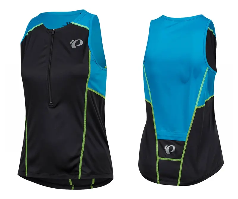 Pearl Izumi Select Pursuit Tri Sleeveless Jersey - Womens - Black-Atomic Blue 1