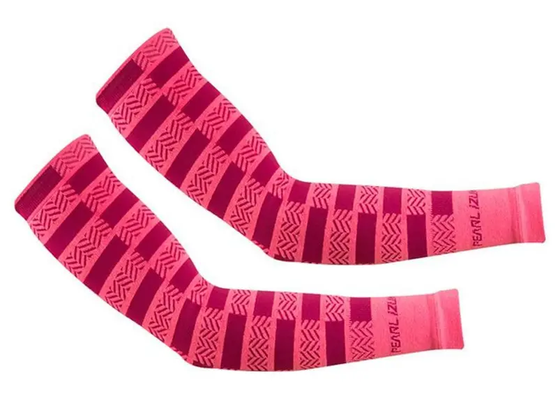 Pearl Izumi Select Thermal Lite Arm Warmer - Screaming Pink Herringbone 1