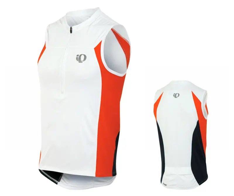 Pearl Izumi Select Tri Sleeveless Jersey - White-Cherry Tomato 1