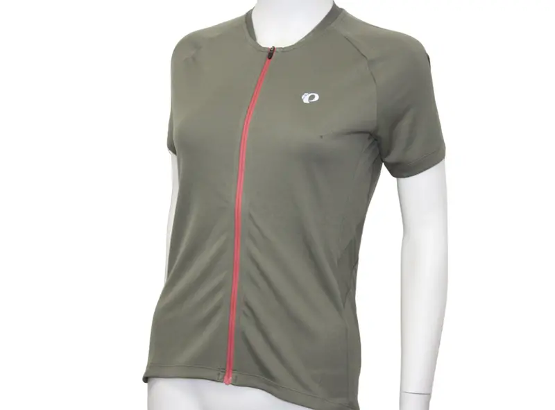 Pearl Izumi Sugar Short Sleeve Road Jersey - Womens - Pale Olive-Rosewood 1