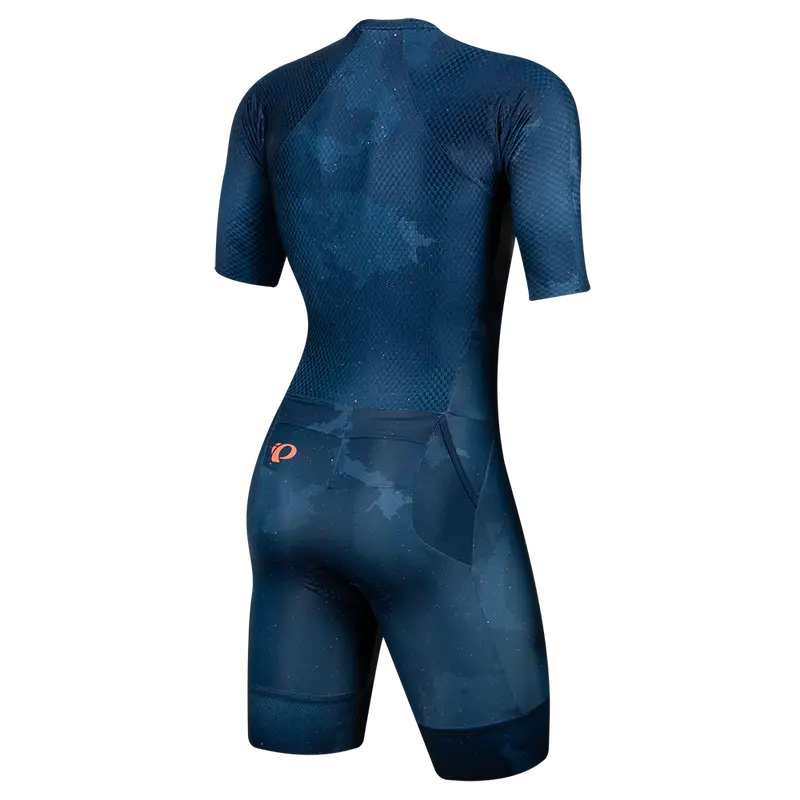 Pearl Izumi Team Octane Tri Suit - Womens - Navy-Fiery Coral Cosmic 2