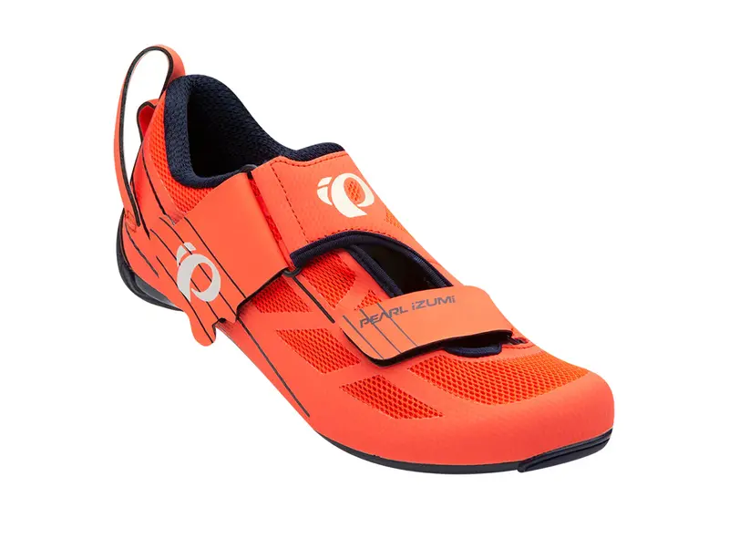 Pearl Izumi Tri Fly Select V6 Tri Shoe - Womens - Navy-Fiery Coral 1