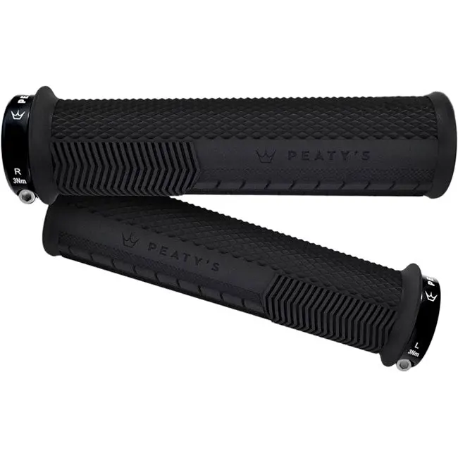Peaty's Race Control Knurl Thick Lock-On Grips - Black 1