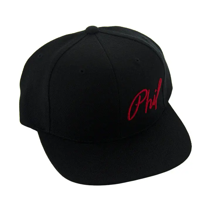 Phil Wood Phil Snapback Hat - Black 1