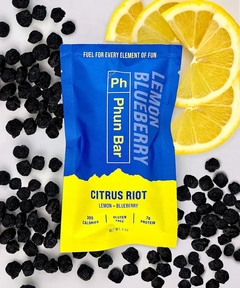 Phun Bar Energy Bar - Citrus Riot - Lemon Blueberry 1