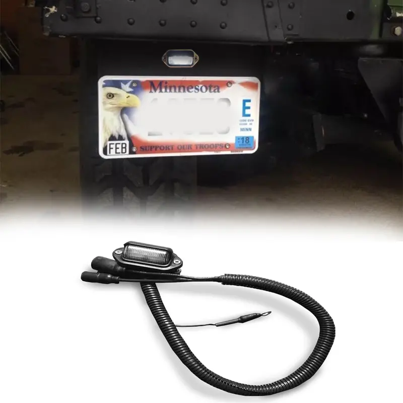 Plug & Play Prewired Small License Plate Light 24V Led Fits Military Humvee M998 Hmmwv 1