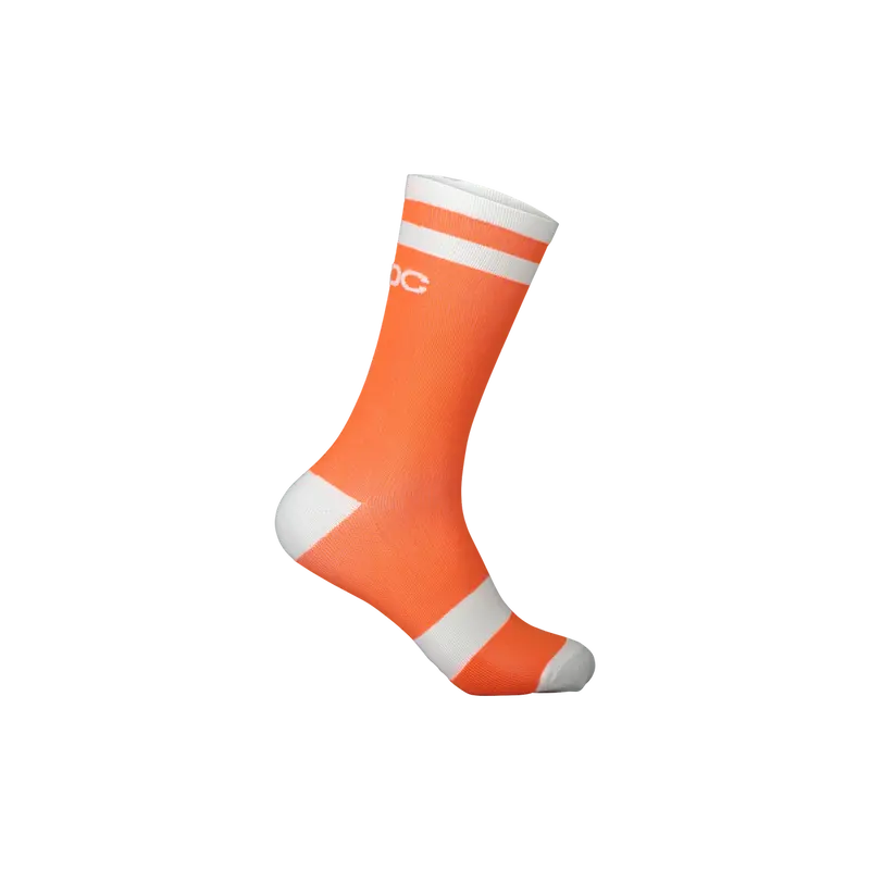 Poc Lure Long Mtb Sock - Zink Orange-Hydrogen White 1