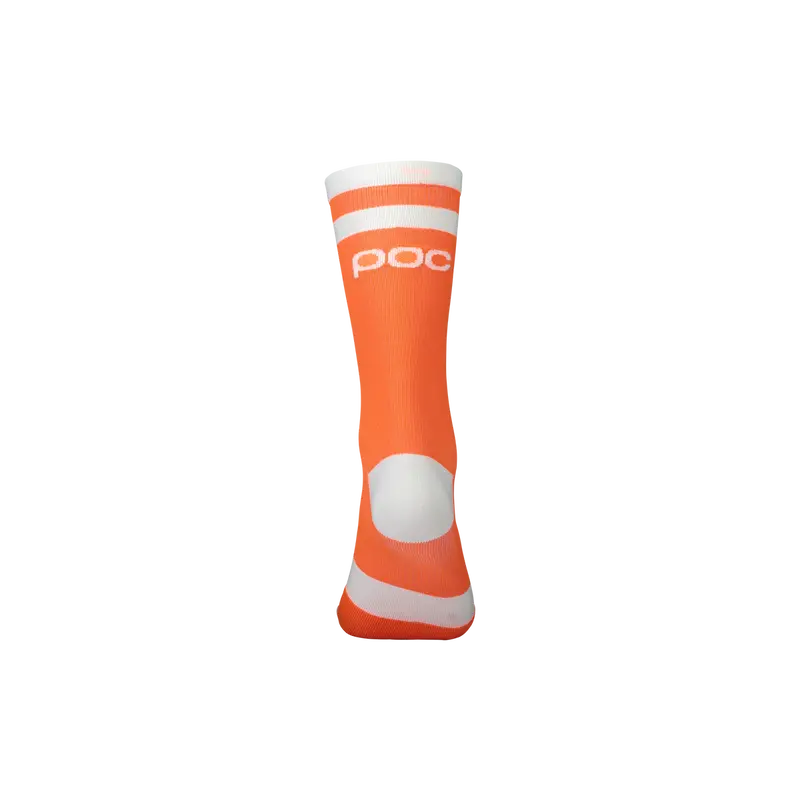 Poc Lure Long Mtb Sock - Zink Orange-Hydrogen White 2