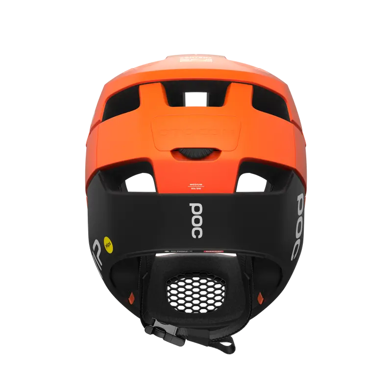 Poc Otocon Race Mips Full Face Helmet - Fluorescent Orange Avip-Uranium Black Matt 3