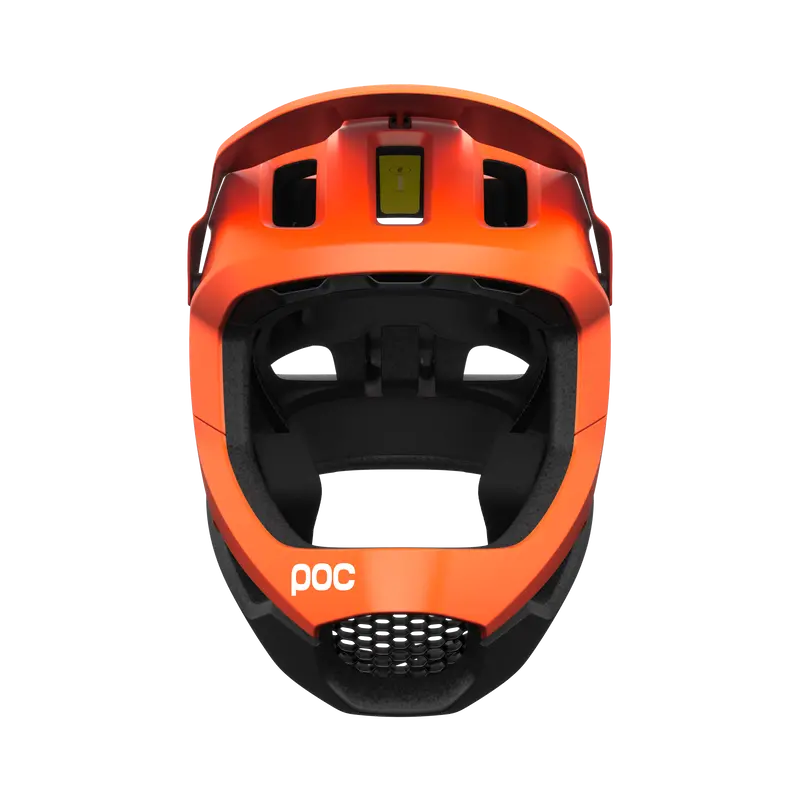 Poc Otocon Race Mips Full Face Helmet - Fluorescent Orange Avip-Uranium Black Matt 4