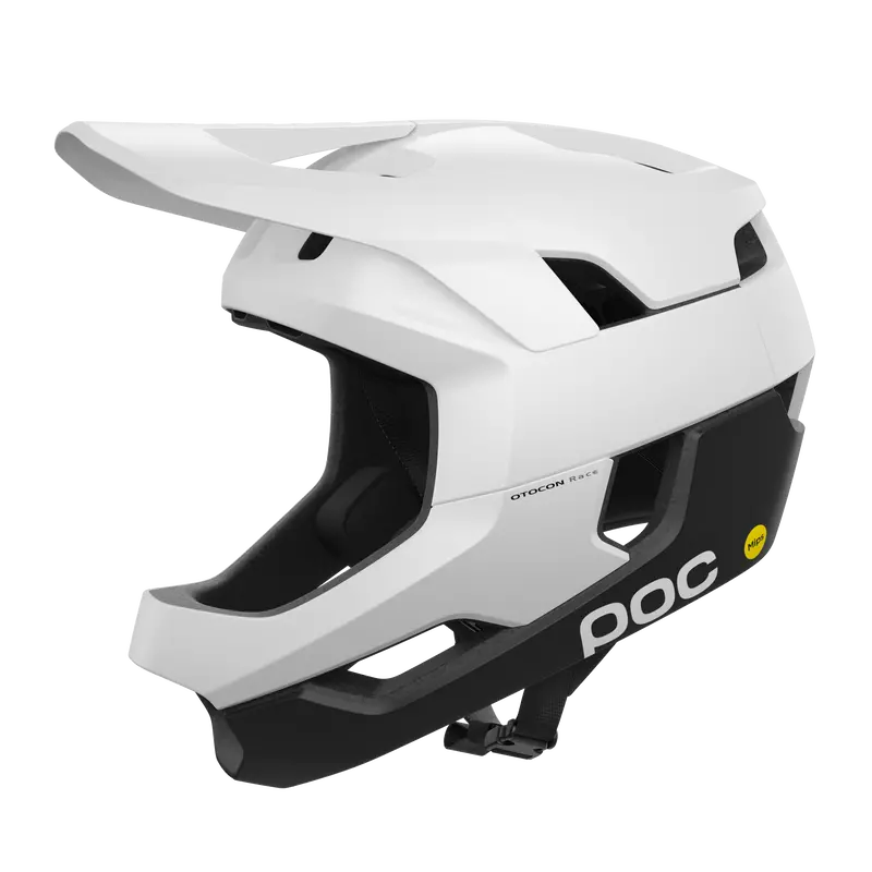 Poc Otocon Race Mips Full Face Helmet - Hydrogen White-Uranium Black Matt 1