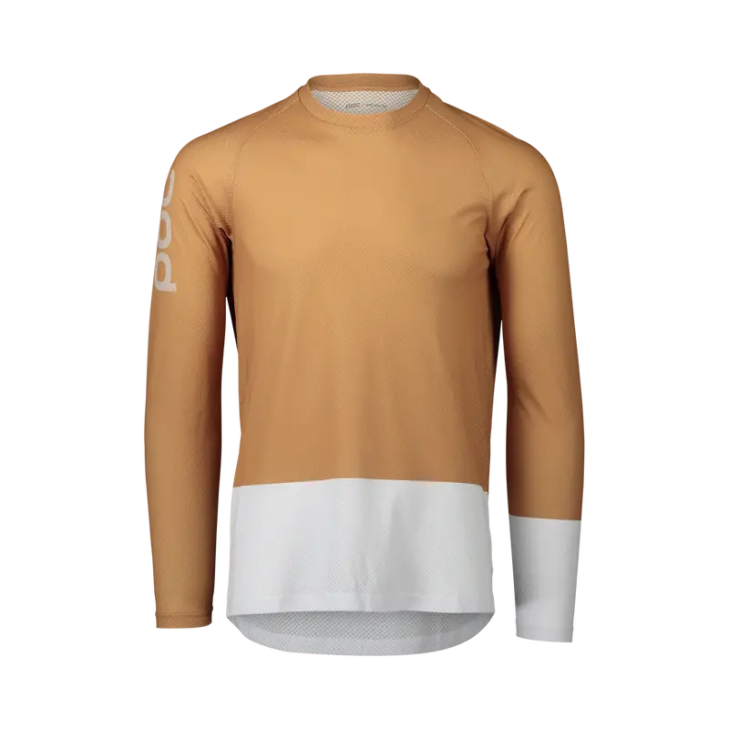 Poc Pure Long Sleeve Mtb Jersey - Aragonite Brown-Hydrogen White 1