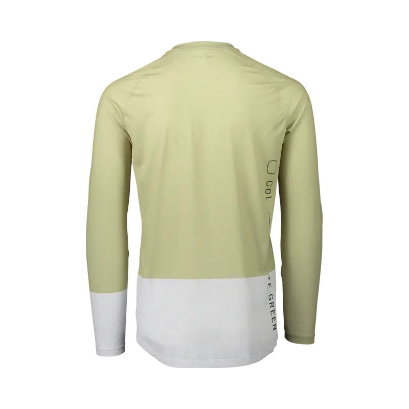 Poc Pure Long Sleeve Mtb Jersey - Prehnite Green-Hydrogen White 2