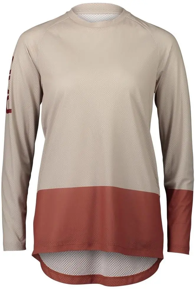 Poc Pure Long Sleeve Mtb Jersey - Womens - Light Sandstone Beige-Himalayan Salt 1