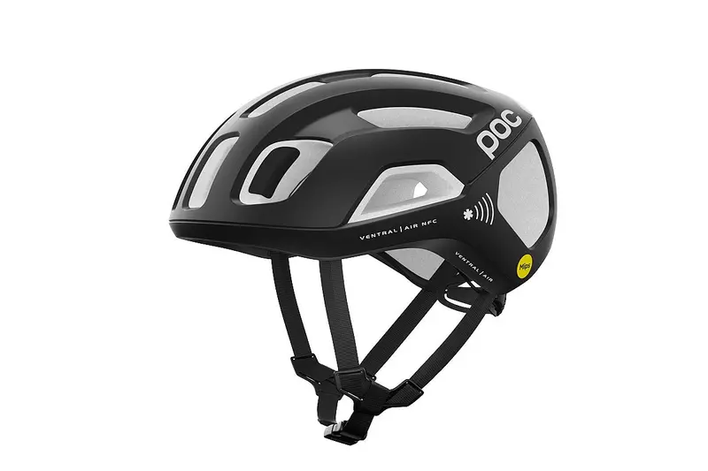 Poc Ventral Air Mips Nfc Road Helmet - Uranium Black-Hydrogen White Matt 1