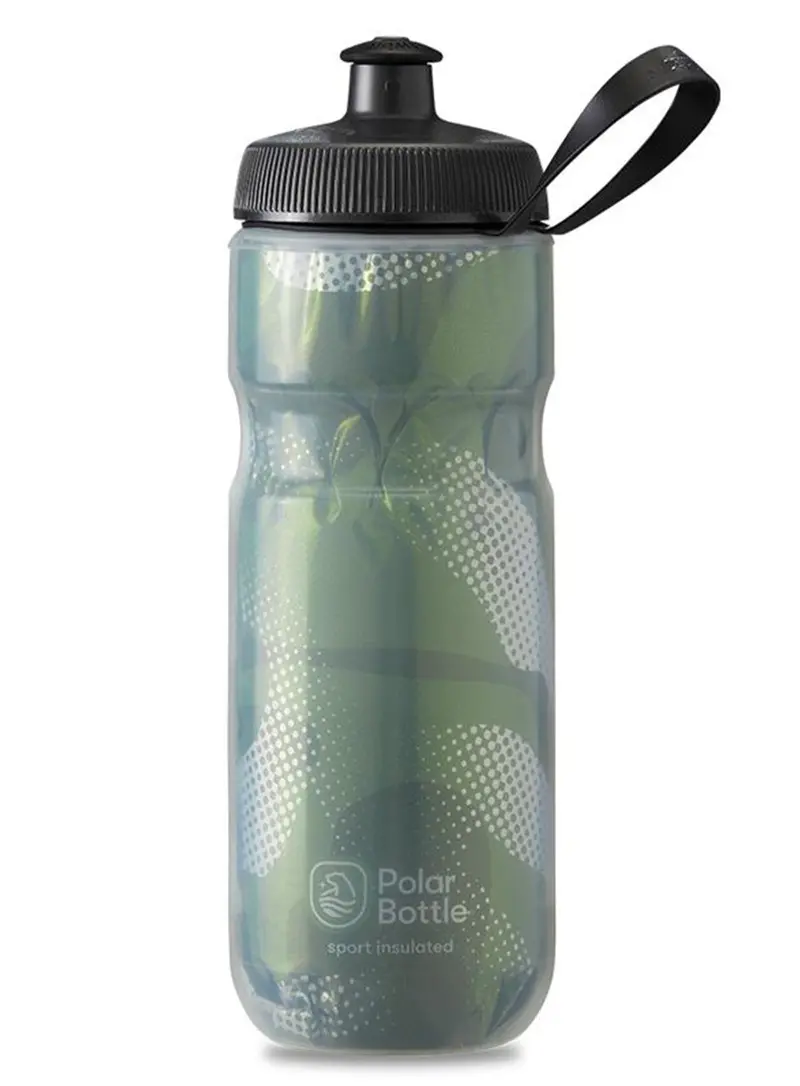 Polar Bottle Sport Contender Insulated Water Bottle - 20Oz - Olive-Silver 1