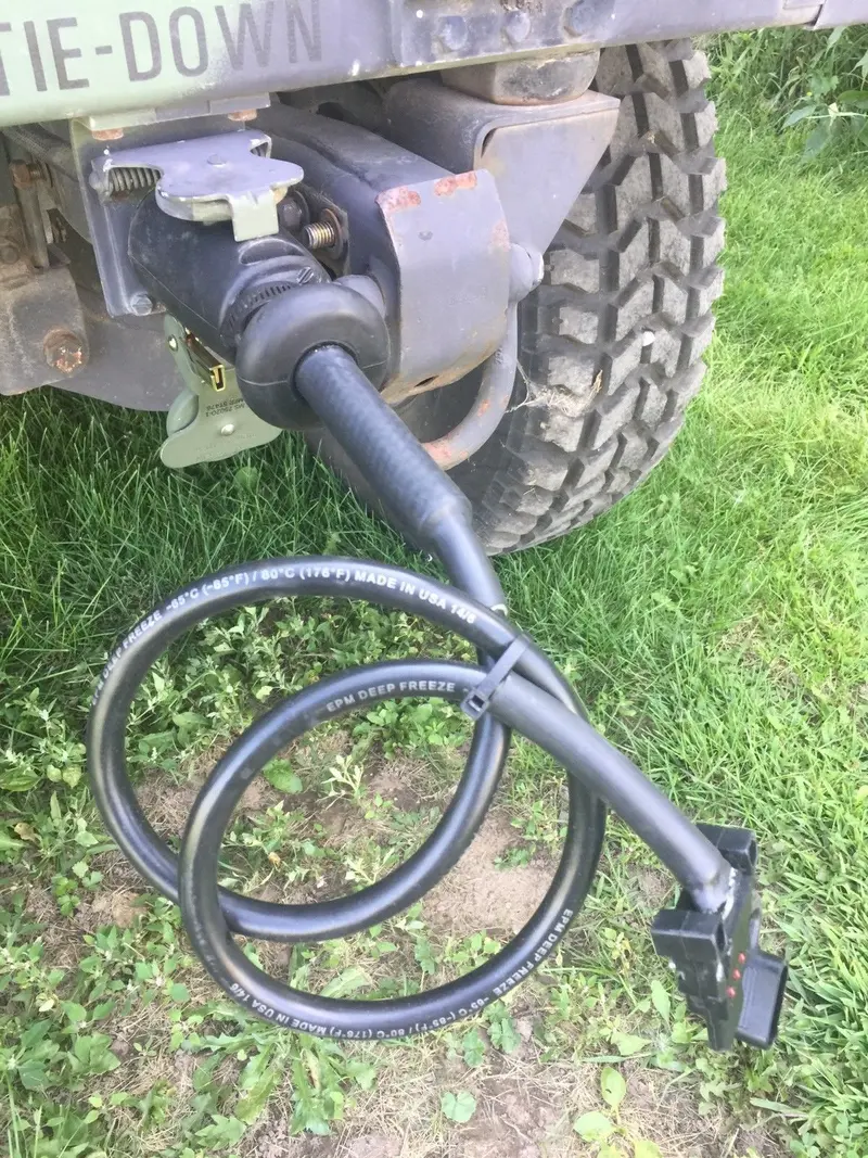 Power Cable 36" Adapter (D) Adapts From Military 12-Pin Towing Vehicle To  4-Pin Civilian Trailer 1