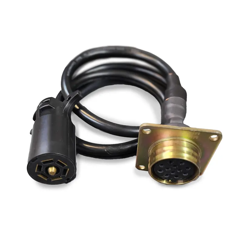 Power Cable (B) For Civilian Truck (7-Way Plug) Towing Military Trailer (12 Pin) Adapter Power Cable 48", Fits All Military Trailers 1
