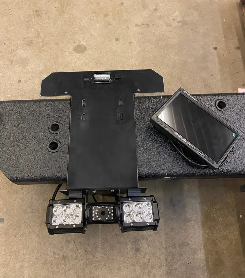 Premium A2 Airlift Bumper Plug & Play Rear License Plate Holder Bracket Frame - Self Tapping To Install - Fits Humvee M998 Hmmwv 1