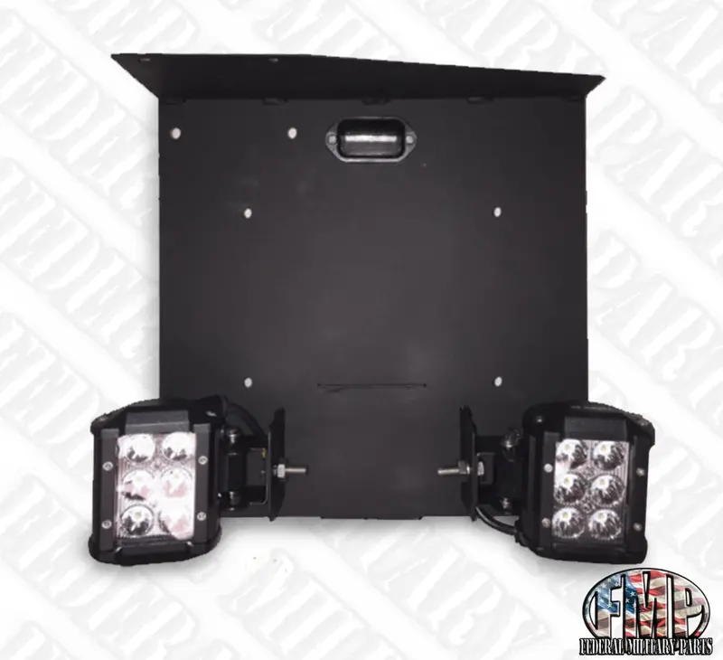 Premium Plug And Play Humvee Rear License Plate Holder Bracket Frame - No Drilling To Install - M998 Hmmwv 1