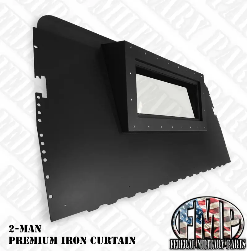 Premium Rear Curtain 2-Man Curtain - Rear Curtain Replace Canvas With Steel Fits Humvee M998 Hmmwv 1