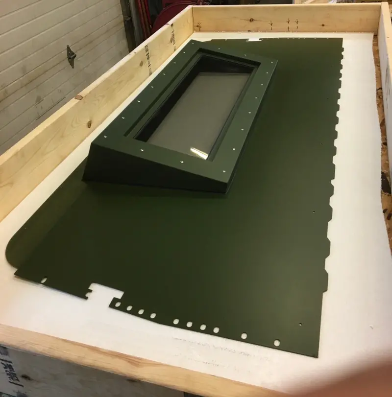 Premium Rear Curtain 2-Man Curtain - Rear Curtain Replace Canvas With Steel Fits Humvee M998 Hmmwv 3