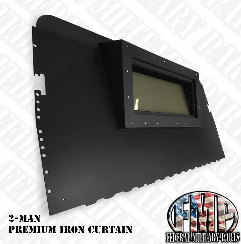 Premium Rear Curtain 2-Man Curtain - Rear Curtain Replace Canvas With Steel Fits Humvee M998 Hmmwv 4