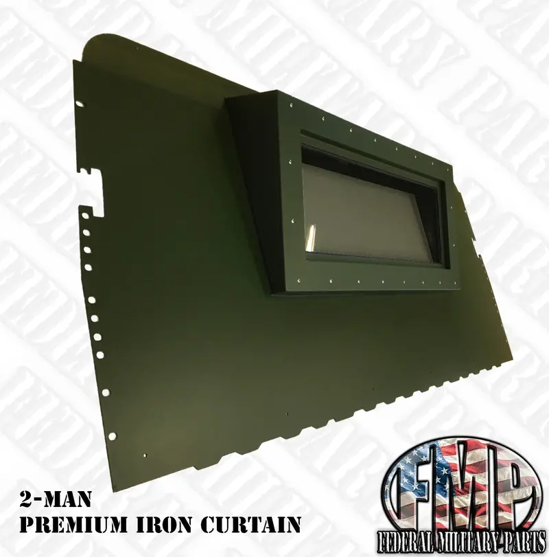 Premium Rear Curtain 2-Man Curtain - Rear Curtain Replace Canvas With Steel Fits Humvee M998 Hmmwv 6