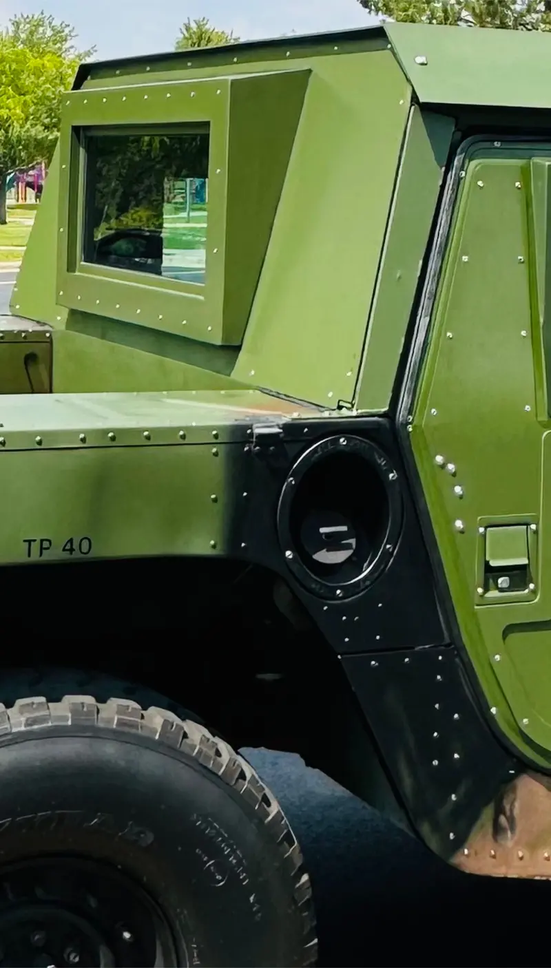 Premium Rear Curtain 4-Man Curtain - Rear Curtain Replace Canvas With Steel Fits Humvee M998 Hmmwv 2