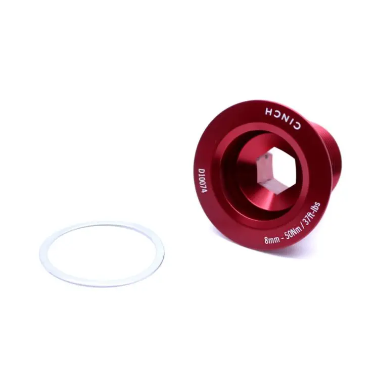 Race Face Cinch Non Drive Side M18 Crank Bolt And Washer - Gloss Red 1