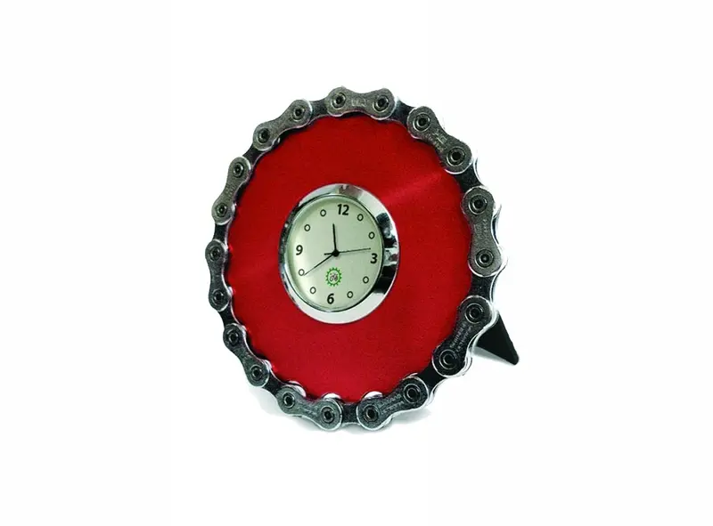 Resource Revival Chain Desk Clock - Red 1