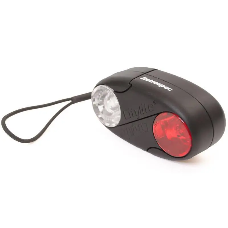 Retrospec Citylite Interlocking Bike F&R Combination Light Set - Black 1