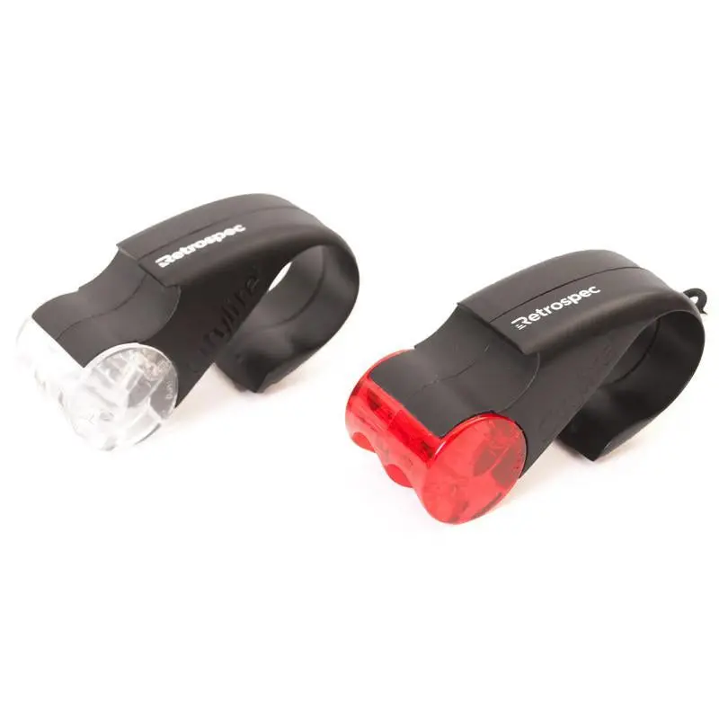 Retrospec Citylite Interlocking Bike F&R Combination Light Set - Black 2