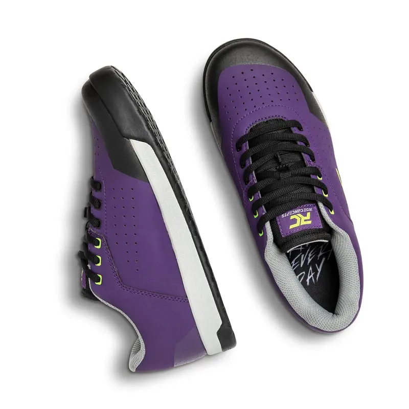 Ride Concepts Hellion Flat Pedal Mtb Shoe - Purple-Lime - 2022 4